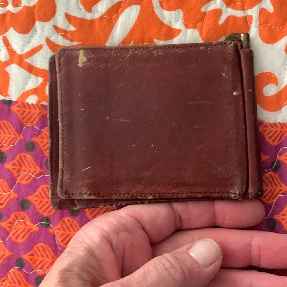 Cartier Brown Leather Wallet Compact Design